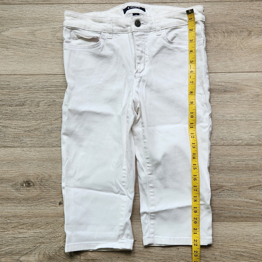 Chaps White Capri Jeans Womens 2p Cotton Stretch Casual Beach Summer - Picture 8 of 10